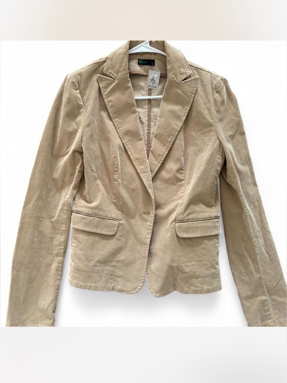 Classic Beige Corduroy Blazer Jacket